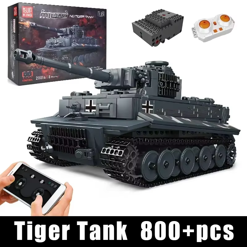 Schimmel König Militärs Pielzeug Die App & RC Motorisierte Tiger Tank Modell Montage Technische Auto Baustein Kinder Weihnachts Geschenke