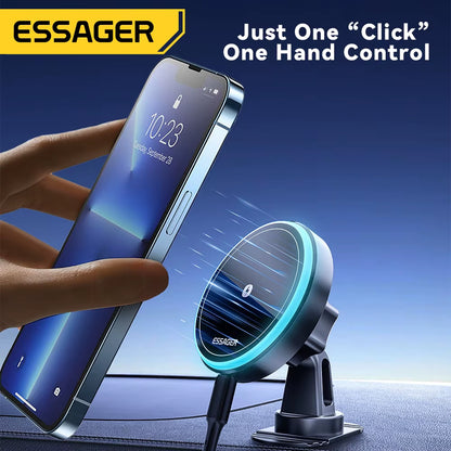 Essager 15 W Magnetischer Kabelloser Autotelefonhalter, Verstellbar, 360 Grad, Autoladegerät Für Iphone 15 14 13 Pro, Samsung Universal-Telefon