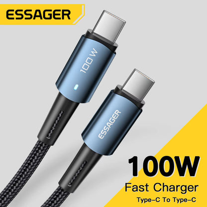 Essager Pd100W 60W Typ C C Zu C Kabel Schnell Aufladen Handy Handy Ladekabel Für Xiaomi Samsung Huawei Macbook Ipad